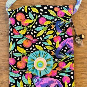 Artisan Made Small Tula Pink Fabric Shoulder Bag